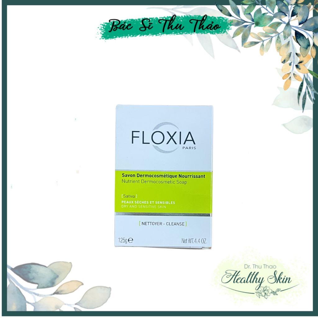 [125g] Xà phòng Floxia Nutrient Dermocosmetic Soap Sativa dành cho da khô và da nhạy cảm