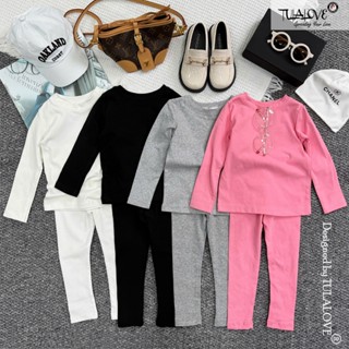  BỘ QUẦN ÁO THU ĐÔNG CHO BÉ GÁI  Áo Cổ Tròn + Legging Dài   Mặc Cực Xinh và Thoải Mái Cho Bé Tulalove 