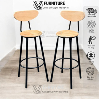 Ghế quầy bar ban công ,Ghế ngồi cao  decor , quán cafe ,studio Cao 60/73cm  |Nội Thất Văn Quyết
