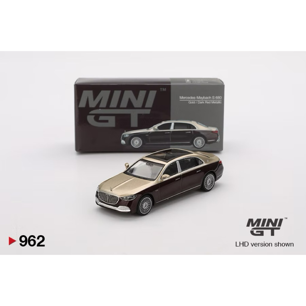 mohinhxeps-1/64_ MiniGT #962 Mercedes-Maybach S680 Gold Dark Red Metallic