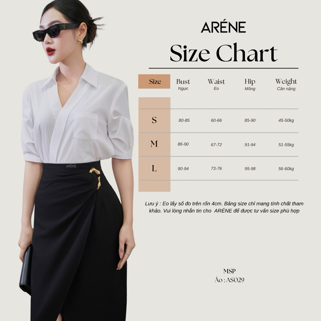 Áo sơmi cổ V tay xếp ly sợi Bamboo cao cấp không nhăn ARÉNE AS029 | BigBuy360 - bigbuy360.vn