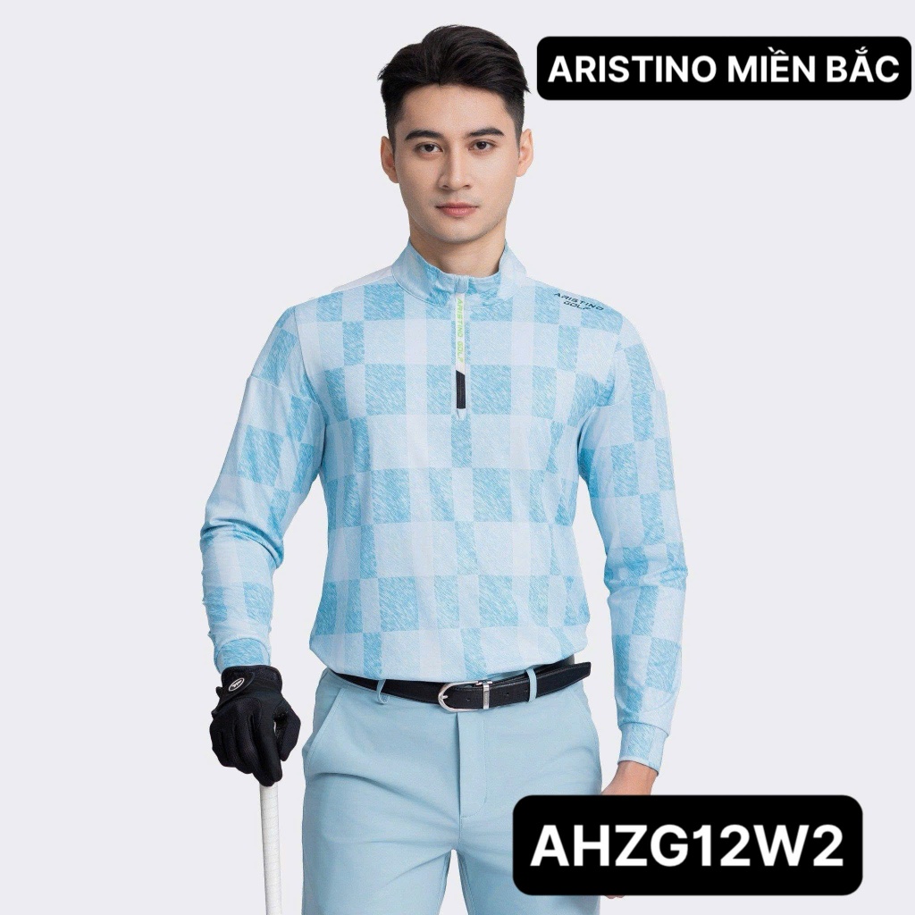 Áo Golf halfzip Nam tay dài Aristino Golf Fit AHZG12W2