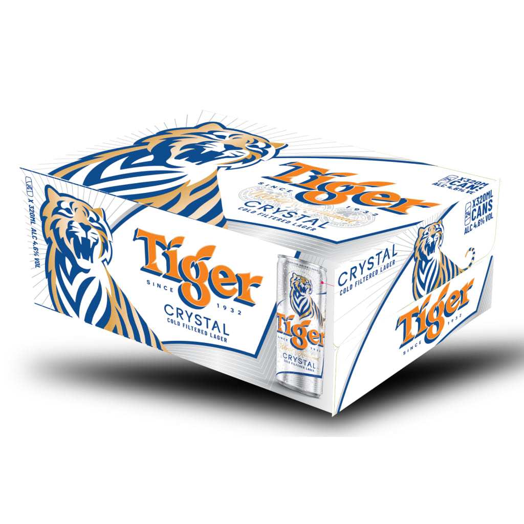 Thùng 24 lon bia Tiger Bạc 330ml