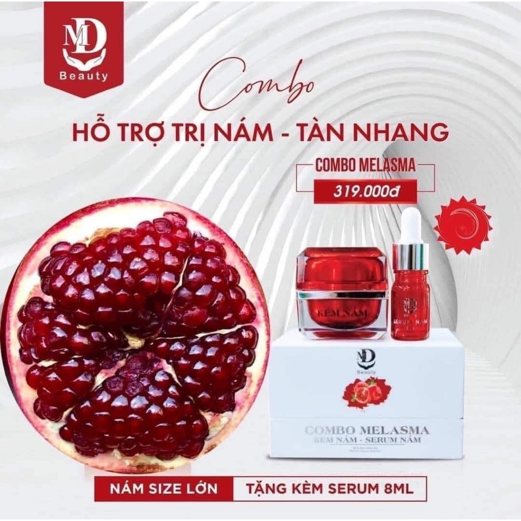 Kem Face Lựu Đỏ MD Beauty Dưỡng Trắng Da Mờ Nám