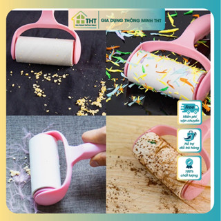  Cây lăn bụi quần áo chăn màn lông chó mèo - sử dụng lõi giấy dạng xé từng lớp - THT SHOP 