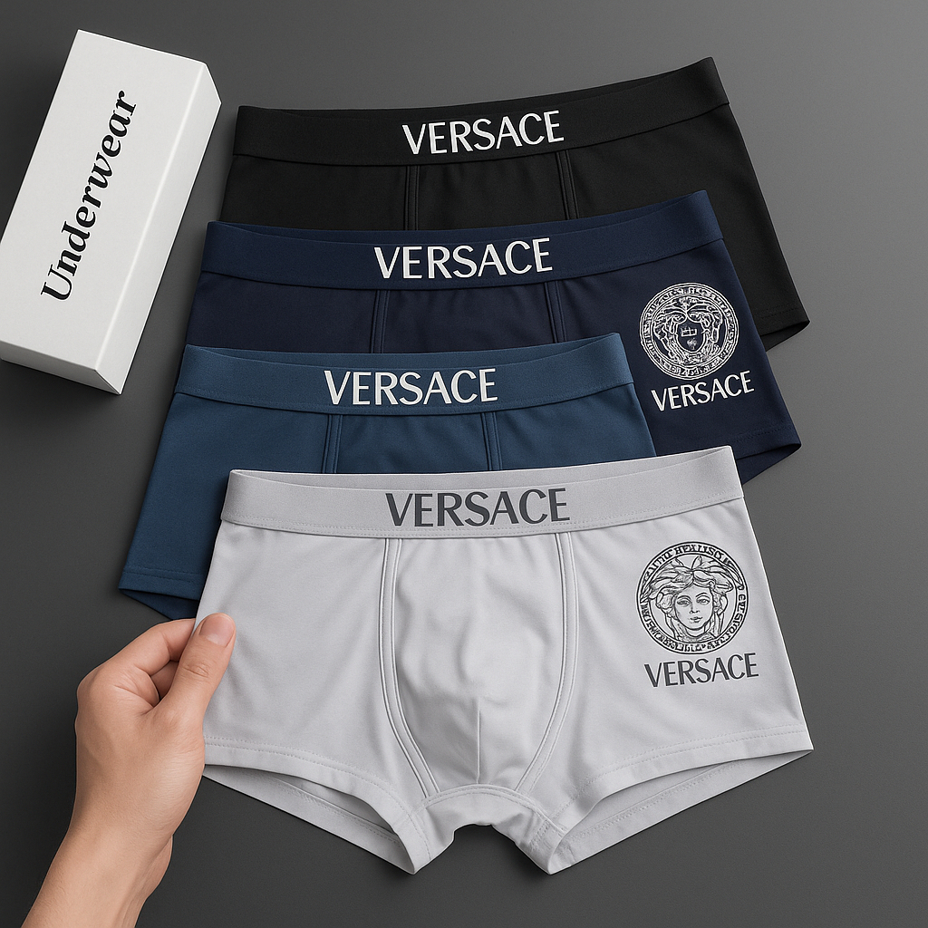 Combo 5 Quần Sịp Nam Versace - Cotton Thoáng Mát, Co Giãn 4 Chiều, Mềm Mại, Chính Hãng