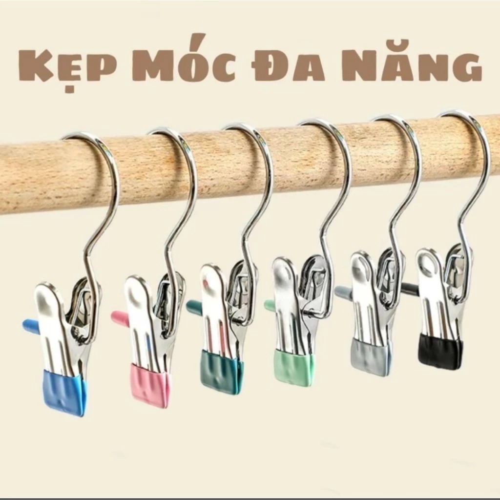 COMBO 50 Móc Kẹp Đơn Treo Quần Áo