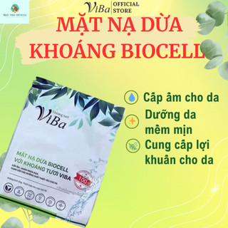  Mặt nạ dừa khoáng Biocell Viba lên men tự nhiên giúp trẻ hóa da sáng da da mịn màng hơn 