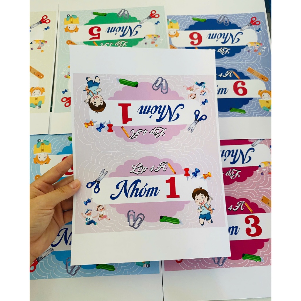 BẢNG TÊN NHÓM GẤP ĐỂ BÀN CHO HỌC SINH