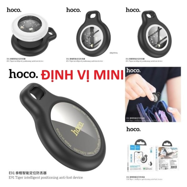 Thiết Bị Định Vị GPS Mini Siêu Nhỏ 210mAh Hoco E91, Chống Mất Đồ Thất Lạc, iOS THÔNG MINH