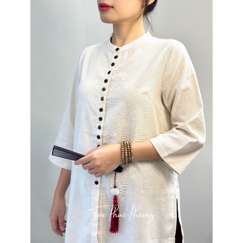 Pháp Phục đi chùa Lam Thiền vải linen- Tuệ Phúc Phương
