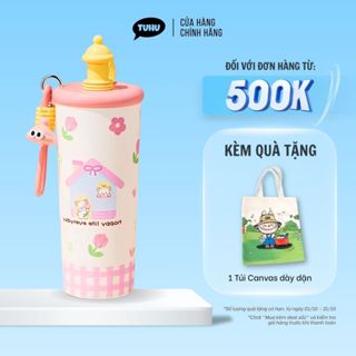 Ly giữ nhiệt BUBU 700ml có ống hút, bình giữ nhiệt inox 316 cao cấp thép không gỉ sét - TUHUOUSE