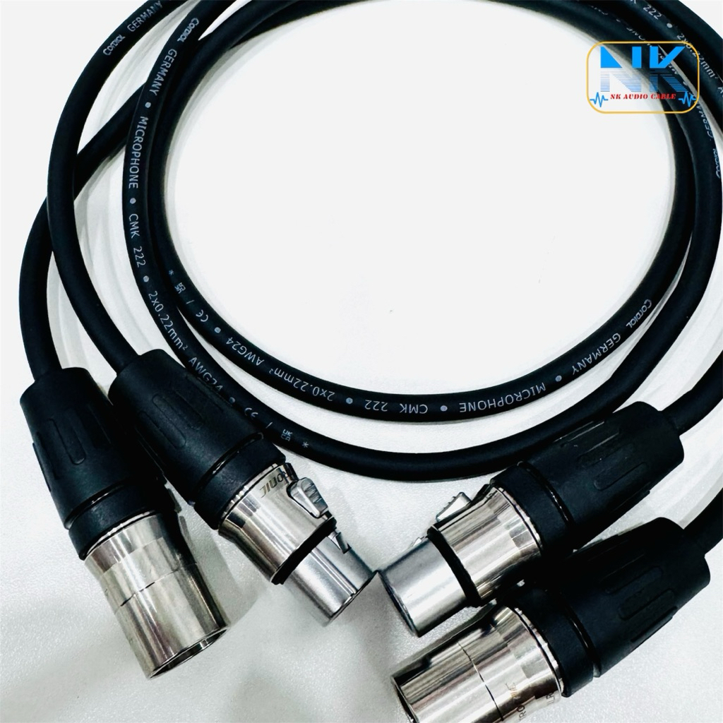 Dây canon XLR Cordial đầu canon Seetronic chính hãng cặp 2 sợi
