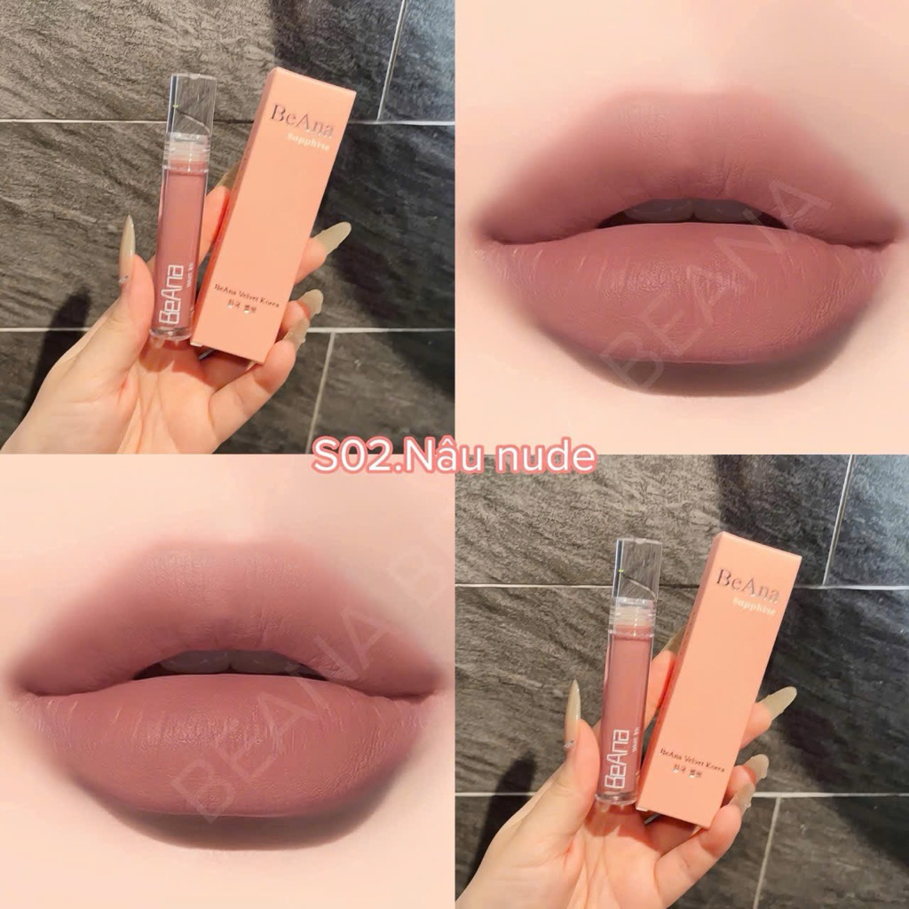 Son BeAna nâu nude nâu tây, son nâu lạnh nâu đất, son tone tây son màu nude cá tính, phong cách