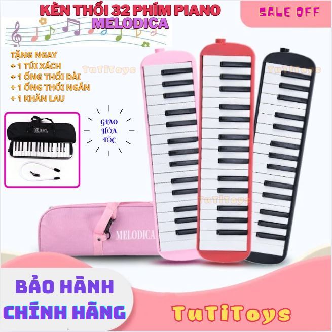 (Loại 1) Kèn Phím Melodica 32 Phím Thổi Tặng Kèm Nhiều Phụ Kiện -  Chính Hãng Kèn Phím, Dụng Cụ Âm Nhạc Đàn Cho Học Sinh