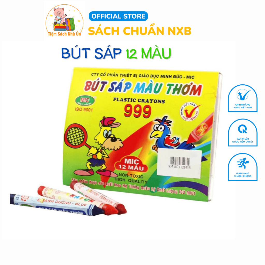 Bút sáp màu thơm 999 cho bé (12 màu)