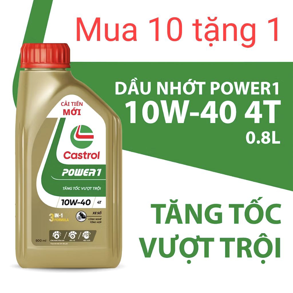 Dầu nhớt Castrol power 1 10w-40 đa dạng dung tích thể loại........