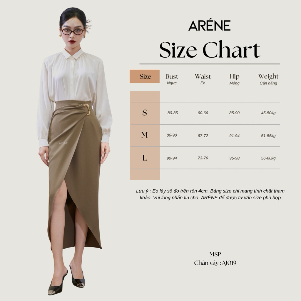 Chân váy công sở dáng tulip ARÉNE AJ019 | BigBuy360 - bigbuy360.vn
