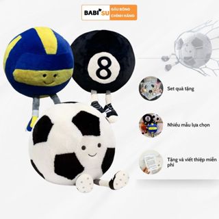 Gấu Bông Hình Quả Bóng Đá Bóng Chuyền Bóng Bi A Gấu Bông Bóng Rổ Cao Cấp Làm Quà Tặng Cho Bạn Trai Bé Trai