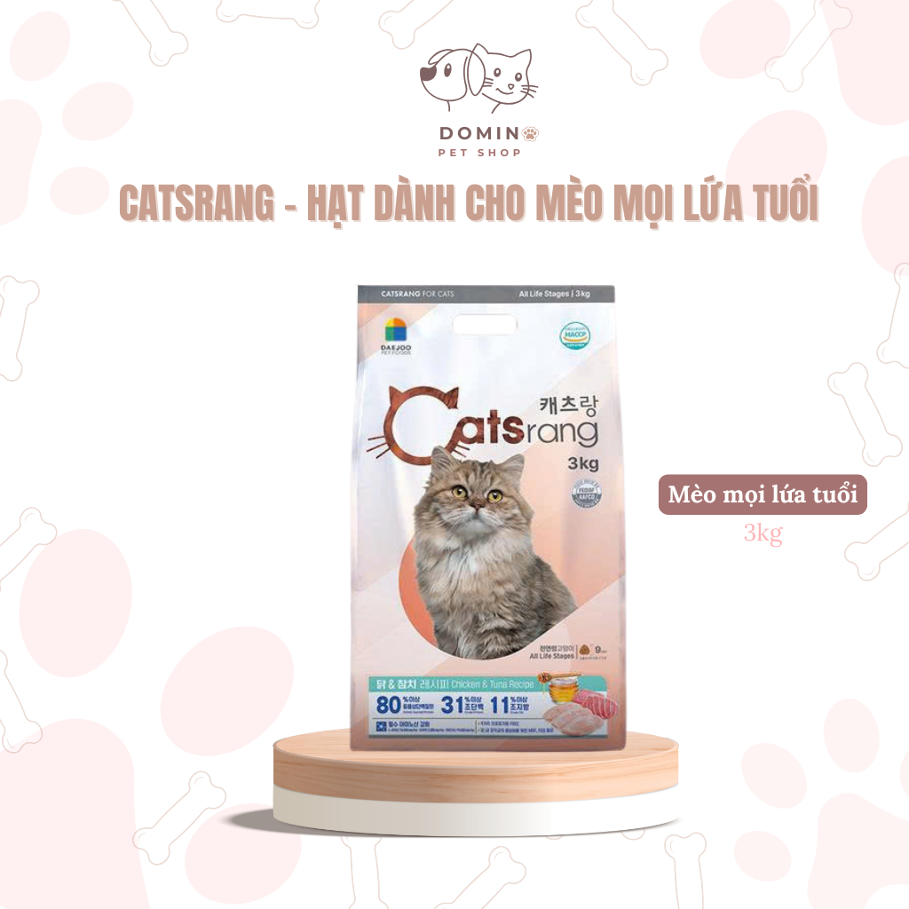 [HÀNG CHUẨN] Thức ăn cho mèo mọi lứa tuổi Catsrang 3kg