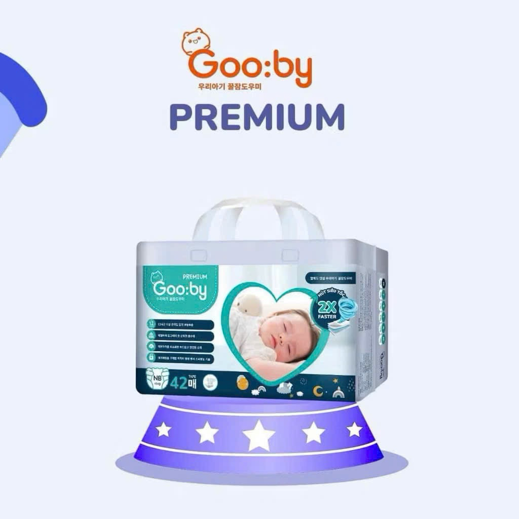 bỉm GOOBY ĐÊM mềm mại êm ái thấm hút tốt