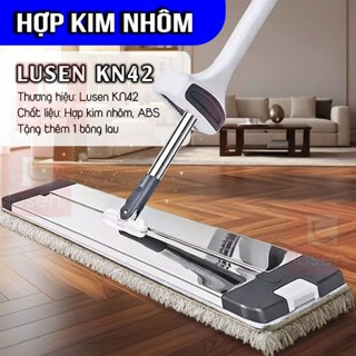 cây lau nhà tự vắt Lusen KN42, bộ lau nhà tách nước bẩn, cây lau nhà công nghiệp, cây lau sàn nhà
