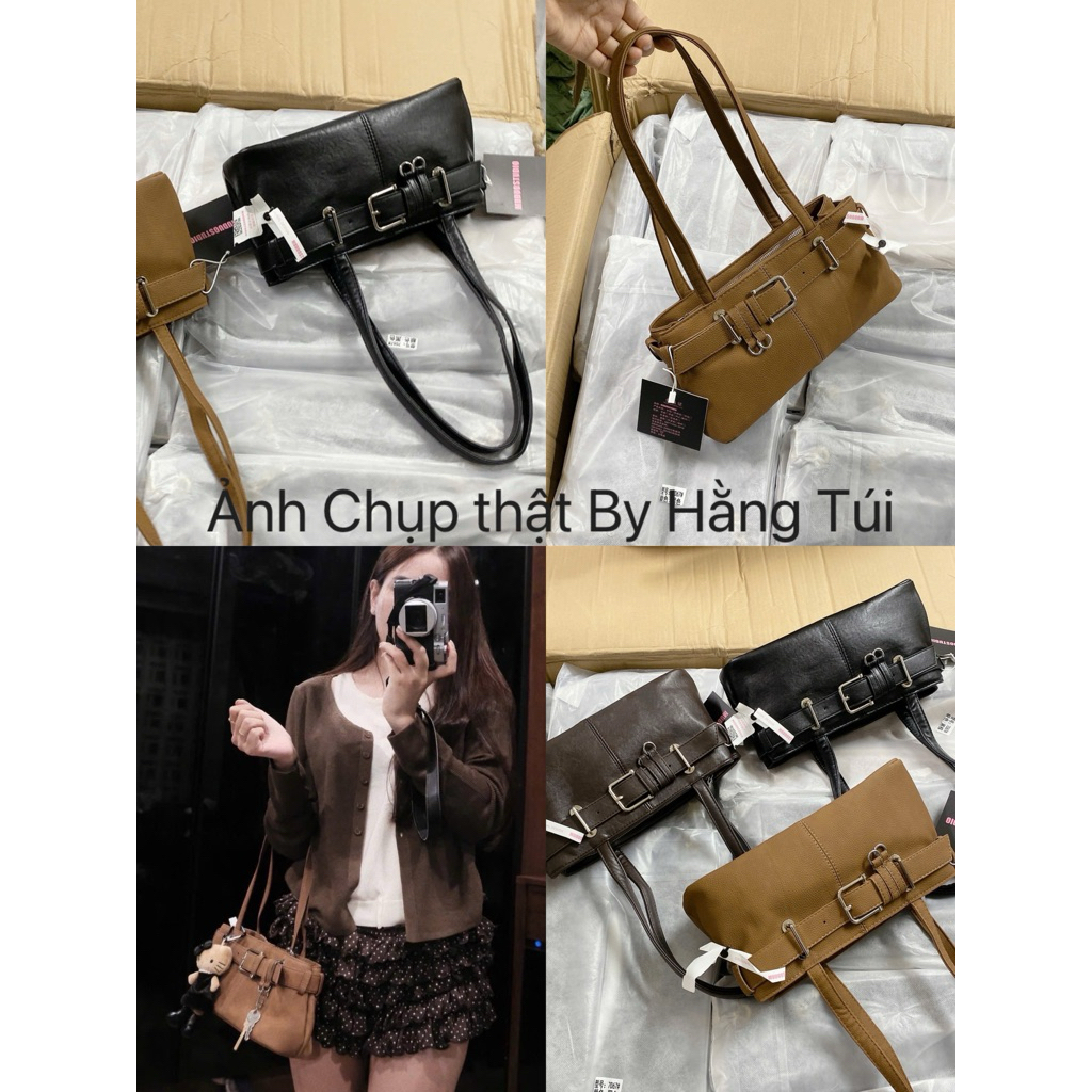 Túi Đeo Vai Gài Nịt Sanng chảnh size 25cm