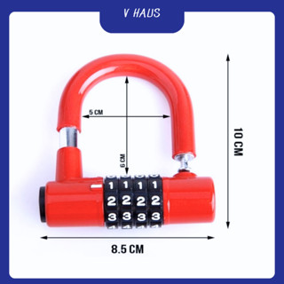  VHAUS Ổ khoá số Khoá 4 số chữ U loại cao cấp chống trộm Bảo mật cao Có thể thay đổi mật mã 
