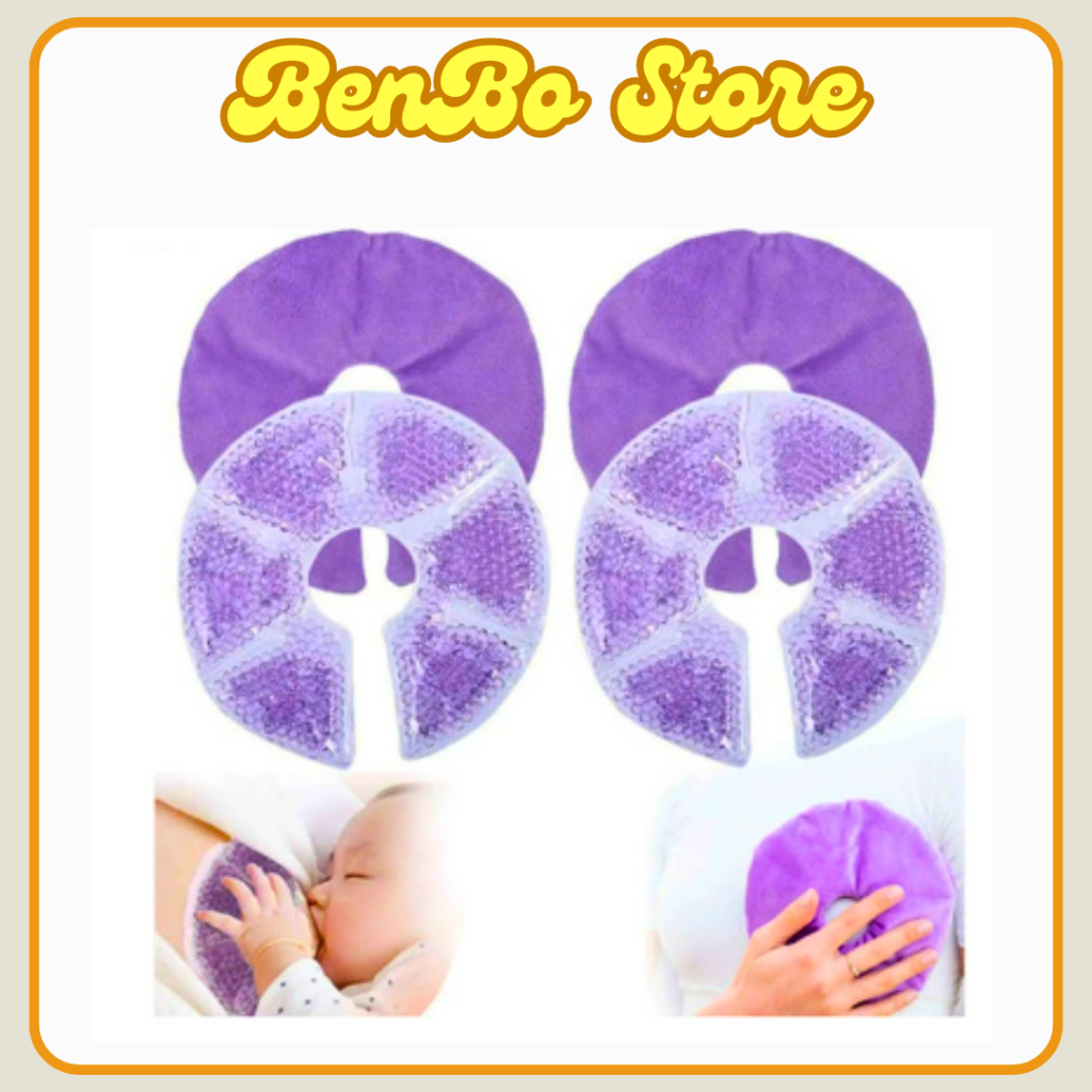 ( Hộp 2 Túi) Túi Chườm Ngực Nóng Lạnh Giảm Đau Giúp Mẹ Thông Tắc Tia Sữa, Kích Sữa Về Nhanh Hơn