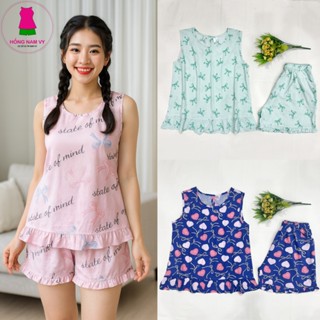  Bộ đùi nữ mặc nhà sát nách tole lanh 2 da loại 1 size 48-77kg 