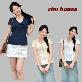  Áo Kiểu Nữ Cổ Tim Phối Ren Thắt Nơ Ngực Dây Buộc Sau Lưng 2 Size  Áo Kiểu Mùa Hè Tiểu Thư -MA202 CIMHOUSE 