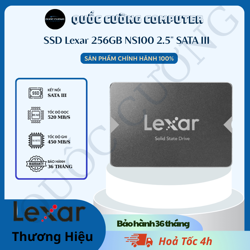 Ổ Cứng SSD LEXAR NS100 128GB/256GB - 2.5” SATA III - HÀNG CHÍNH HÃNG
