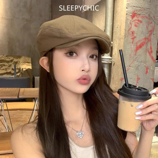  Mũ nồi nữ Mũ beret mỏ vịt phong cách Retro Hàn Quốc Mũ newsboy nữ giữ ấm cổ điển Y2K Sleepychic MU563 