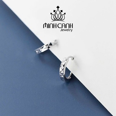Khuyên Tai Bạc Nữ Tròn Khóa Cài Bấm - Minh Canh Jewelry