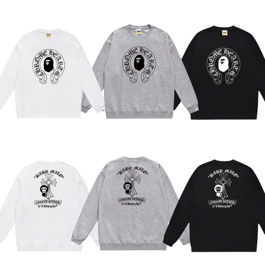 Áo Nỉ BAPE® Chrome Hearts Baby Milo - Áo Sweater Nam Nữ Streetwear