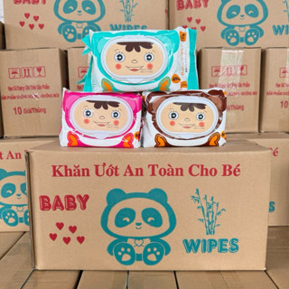 Thùng Khăn Ướt Baby Wipes, Giấy Ướt An Toàn, Đa Năng Dùng Cho Bé Gói To Dày Dặn Túi 650g ( MSP )