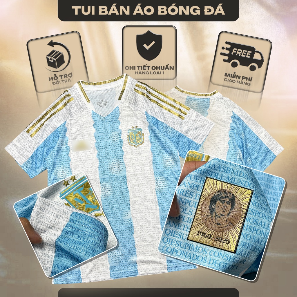 Áo Argentina Maradona Retro | Áo Bóng Đá Retro Cao Cấp