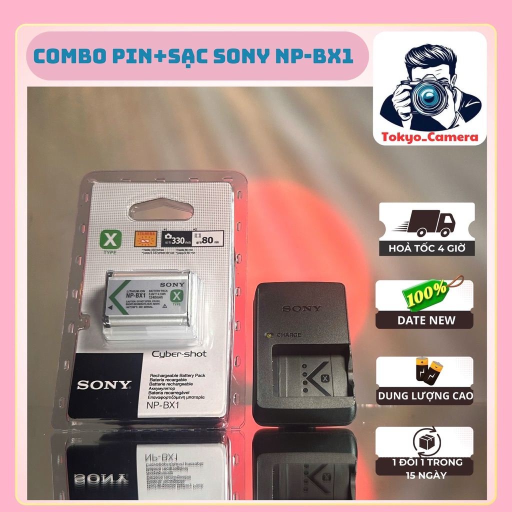 Bộ Sạc Pin Sony NP-BX1 ( Combo Hãng ) dùng cho RX100 (Mark I), RX100 M2, RX100 M3, RX100 M4, RX100 M