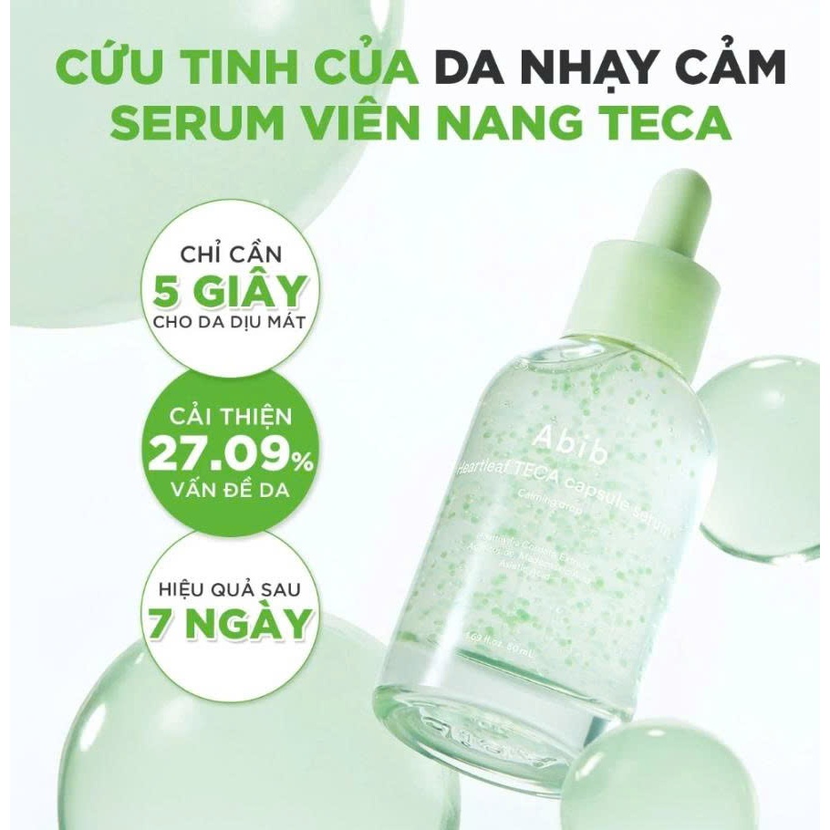 (Có sẵn) Tinh chất viên nang diếp cá làm dịu da Abib Heartleaf TECA capsule serum Calming drop 50ml
