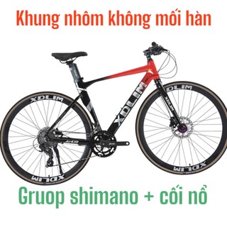  Xe đạp Touring Xdlim Ah09 Plus + Khung Nhôm GROUP Shimano LÍP thả - Cối nổ to ĐẲNG CẤP SỐ 1 