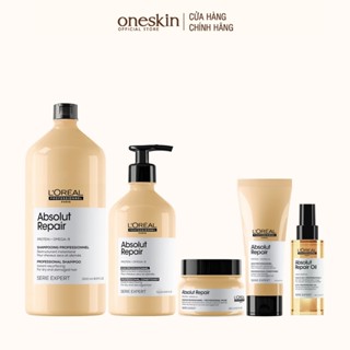  Bộ sản phẩm chăm sóc tóc phục hồi hư tổn toàn diện L'Oréal - LOreal Absolut Repair Gold 