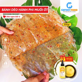  Bánh tráng dẻo mix vị Catsky Food combo bánh tráng mix vị hành phi muối ớt đồ ăn vặt tiện lợi 
