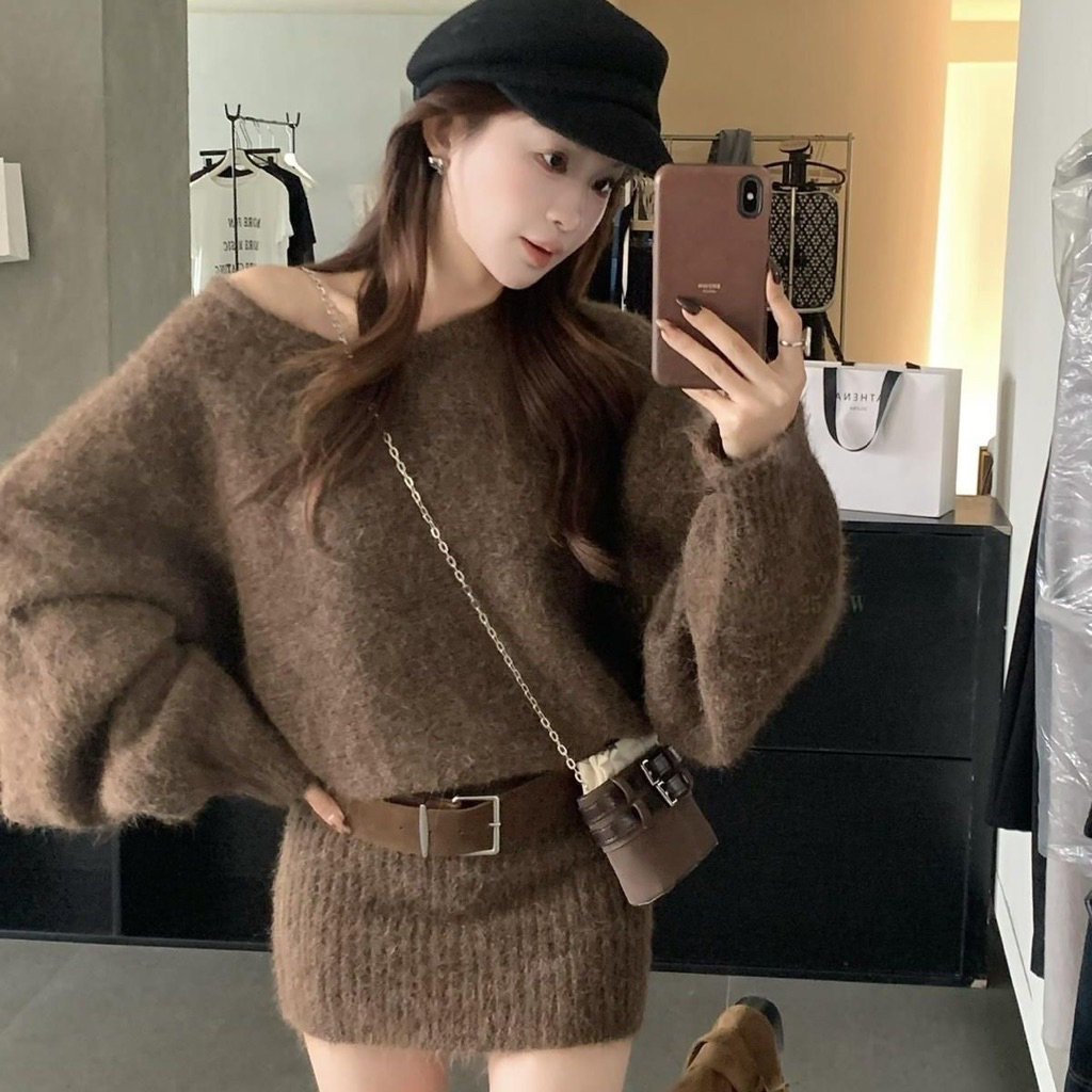 𝑶𝒏𝒊.𝑺𝒉𝒐𝒑_ [SẴN GIAO LUÔN]Váy len ôm body 4 màu ( TẶNG Kèm Đai ) | BigBuy360 - bigbuy360.vn