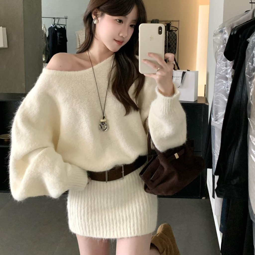 𝑶𝒏𝒊.𝑺𝒉𝒐𝒑_ [SẴN GIAO LUÔN]Váy len ôm body 4 màu ( TẶNG Kèm Đai )