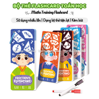  Thẻ học thông minh cho bé flashcard các phép toán cơ bản có thể viết xoá nhiều lần nhỏ gọn tiện lợi TIGERTOYS 