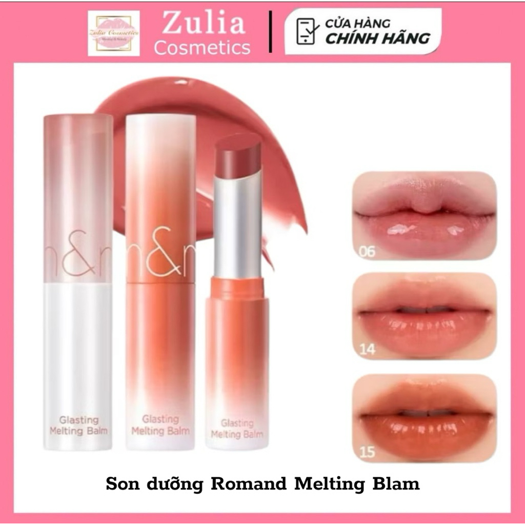 (1 - 17) Son thỏi Romand dưỡng có màu Glasting Melting Balm Zulia