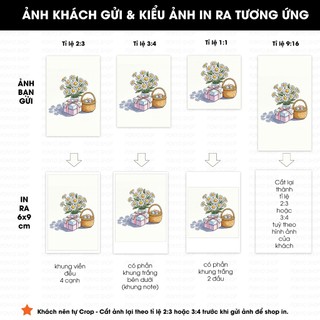 In ảnh mini khách đặt theo yêu cầu – In ảnh 6x9cm trang trí sinh nhật, dán sổ, gắn album ảnh – Không phai màu