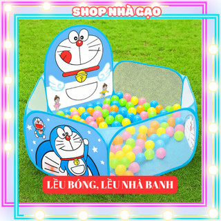 Lều Bóng Nhà Banh Cho Bé 1M2 – Mẫu Doremon Hello Kitty, Đồ Chơi Vui Chơi Trong Nhà Ngoài Trời