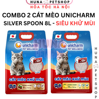  Cát mèo khử mùi Unicharm Silver Spoon siêu ít bụi - Huna 