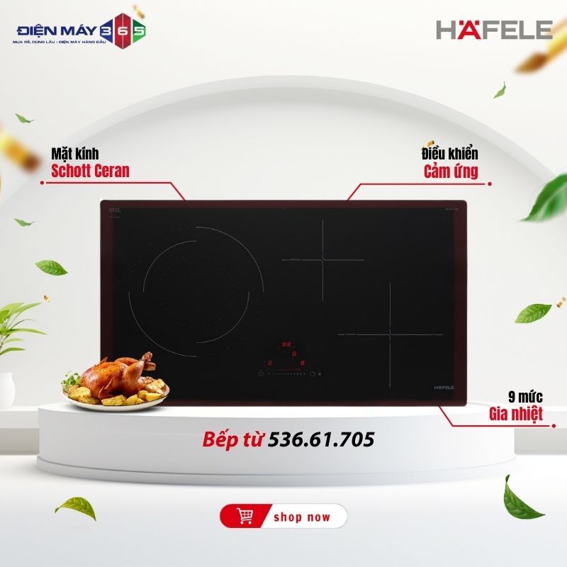 Bếp từ kết hợp hồng ngoại Hafele HC-M773D 536.61.705 – Nhập khẩu nguyên chiếc từ châu Âu
